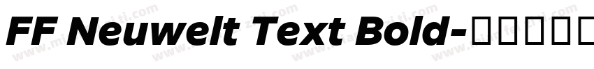 FF Neuwelt Text Bold字体转换